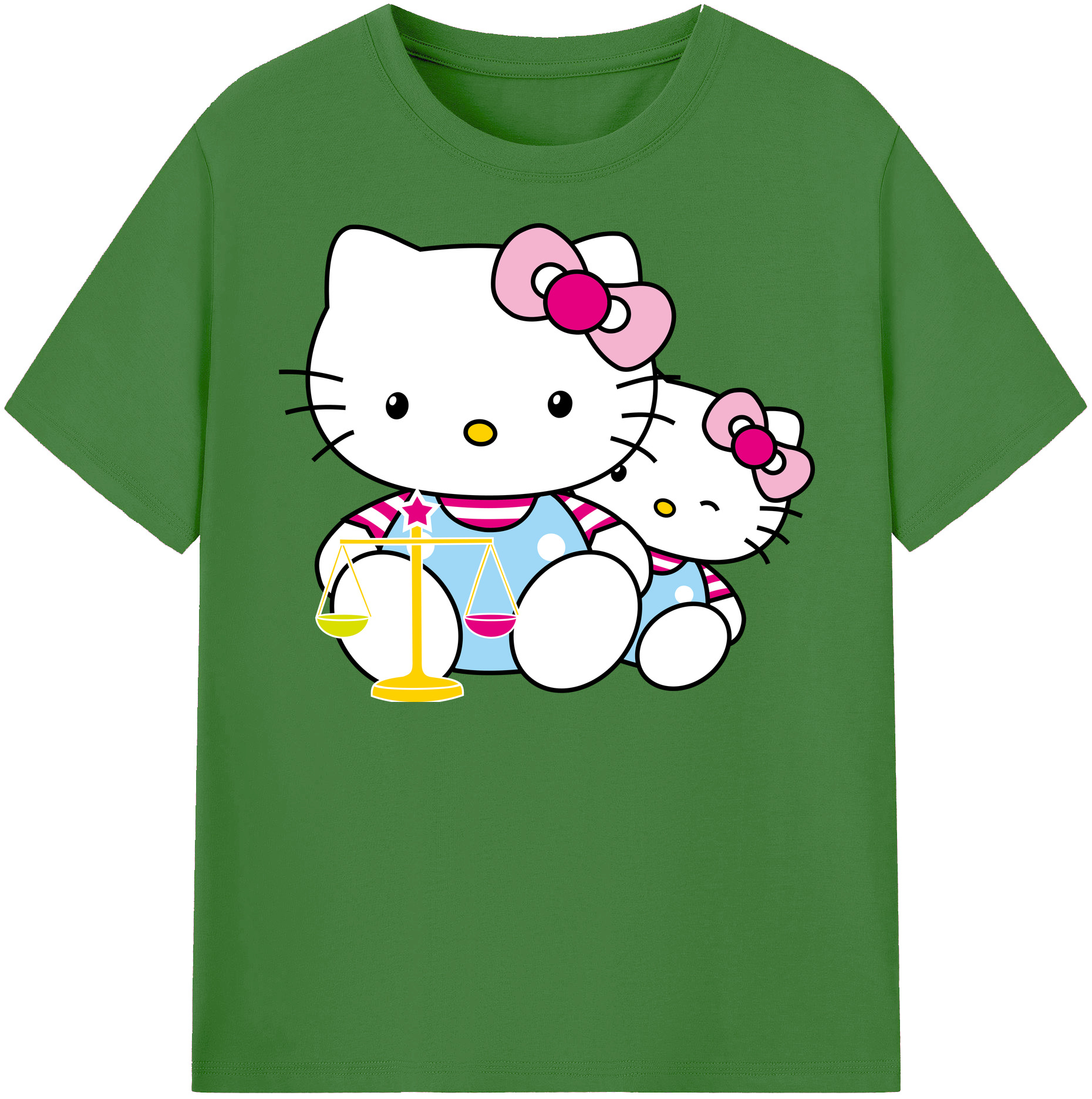 （画像用） Hello Kitty ハローキティ レディースカジュアルプリントTシャツ（綿100％）